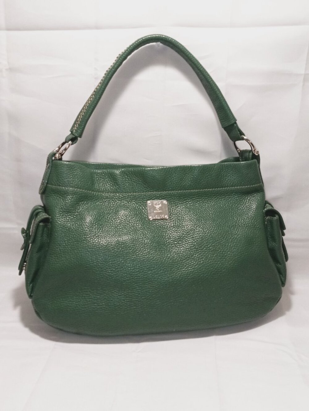 MCM Green Pebbled Leather Shoulder Bag ⭐️Vintage/Rare⭐️